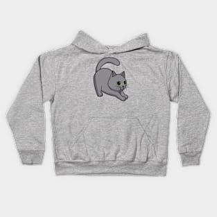 Grey cat Kids Hoodie